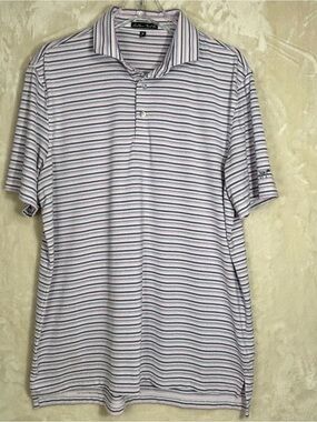 Southern Point Co Men’s Mult-Colored Short Sleeve Striped Polo Size M